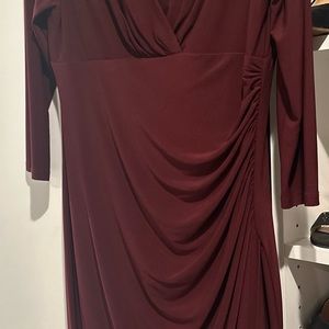 Ralph Lauren Burgundy Mid Length Dress